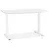 Petit bureau assis/debout 'LIVELLO' en bois et métal blanc - 120x60 cm