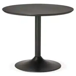 Petite table de bureau / à diner ronde ‘CHEF’ noire – Ø 90 cm