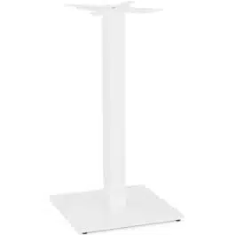 Pied de table carré ‘TOWER’ 110 en métal blanc intérieur/extérieur