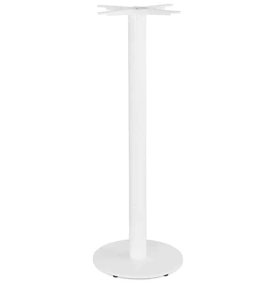 Pied de table rond 'CORTADO' 110 en métal blanc intérieur/extérieur