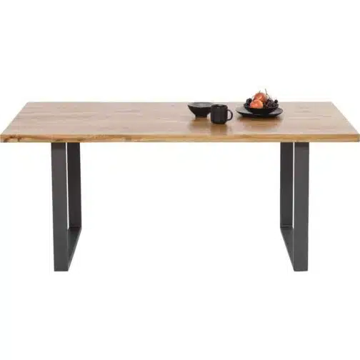 Table Jackie chêne acier 180x90cm Kare Design