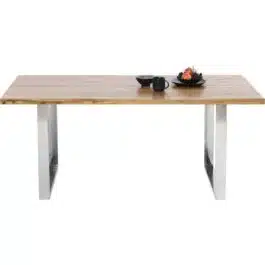 Table Jackie chêne chrome 200x100cm Kare Design