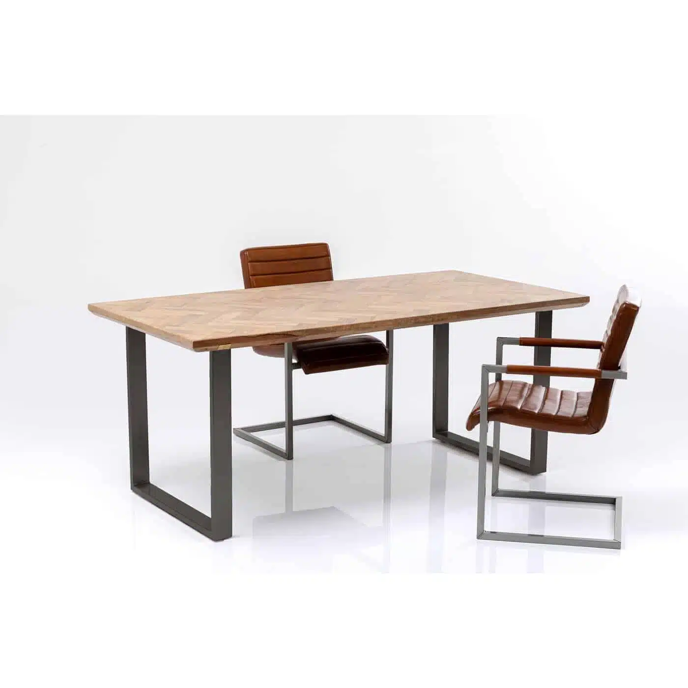 Table Parquet 180x90cm noire Kare Design