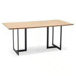 Table à diner / bureau design ‘TITUS’ en bois naturel – 180×90 cm