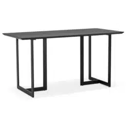 Table à diner / bureau design ‘TITUS’ en bois noir – 150×70 cm