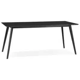 Table à manger / bureau design ‘BARISTA’ en bois noir – 180×90 cm