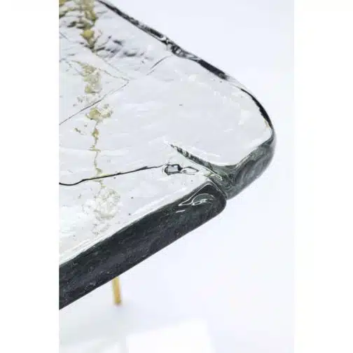 Table basse Ice 63x46cm pieds dorés Kare Design