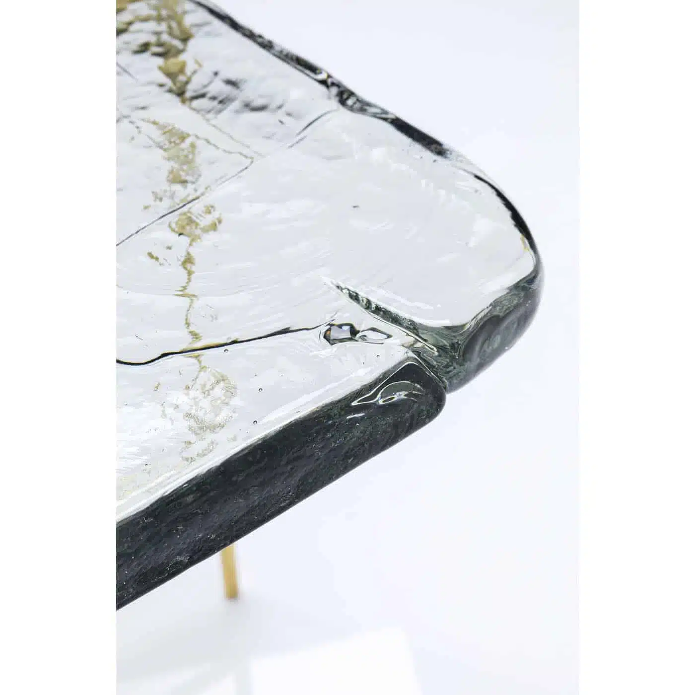 Table basse Ice 63x46cm pieds dorés Kare Design