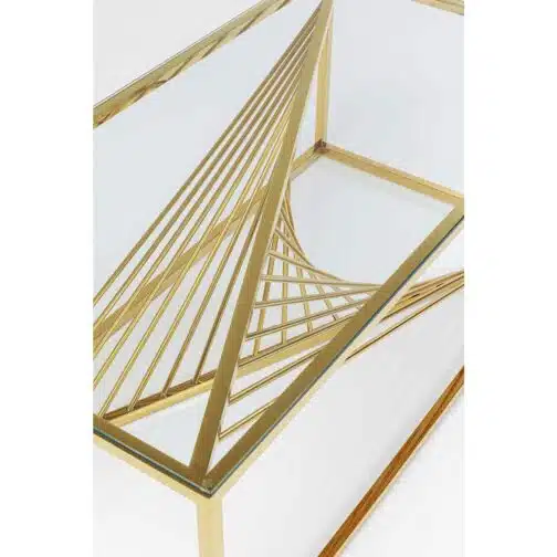 Table basse Laser 120x60cm dorée Kare Design