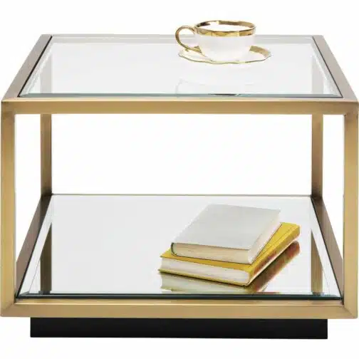 Table basse Luigi 50x50cm dorée Kare Design
