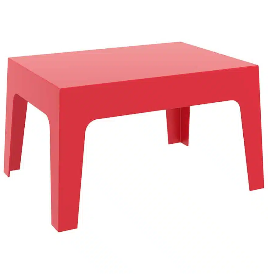 Table basse ‘MARTO’ rouge en matière plastique