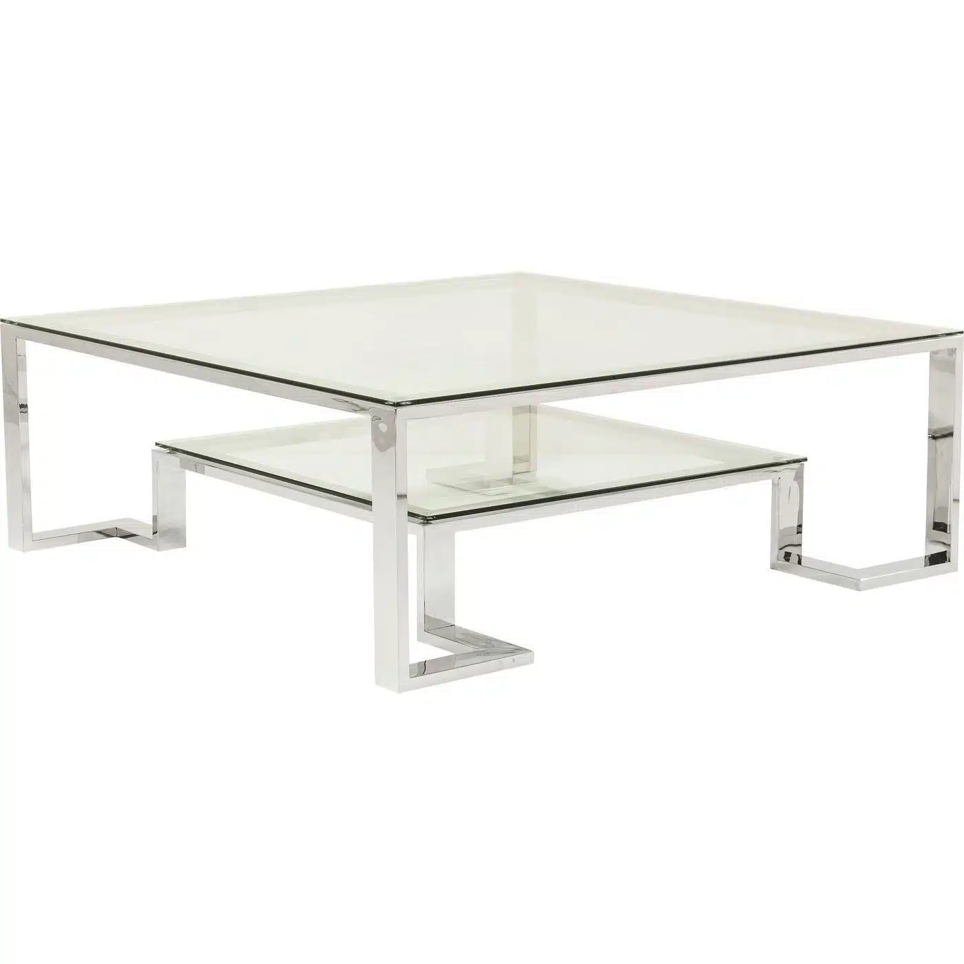 Table basse Rush 120x120cm argentée Kare Design