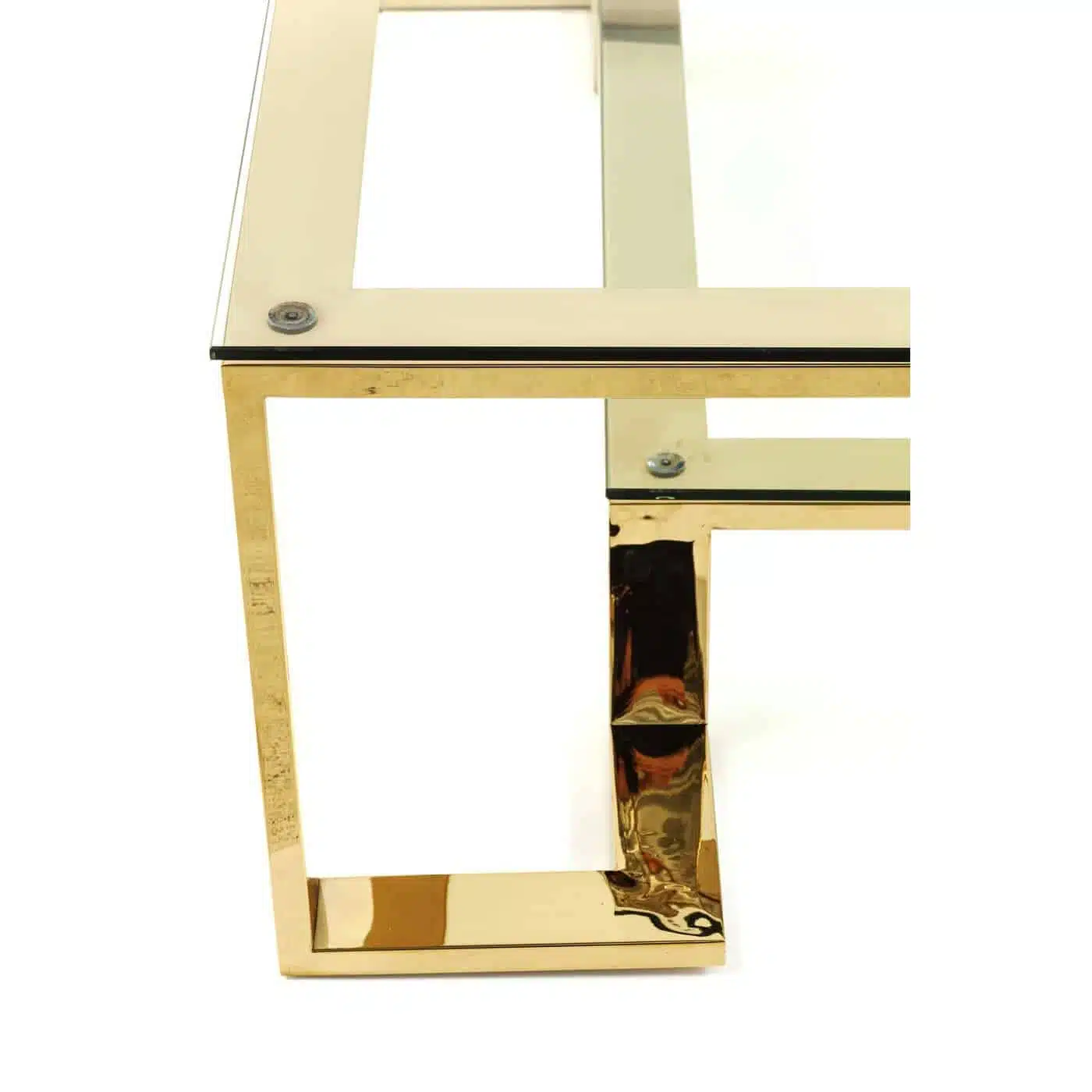 Table basse Rush 120x120cm dorée Kare Design