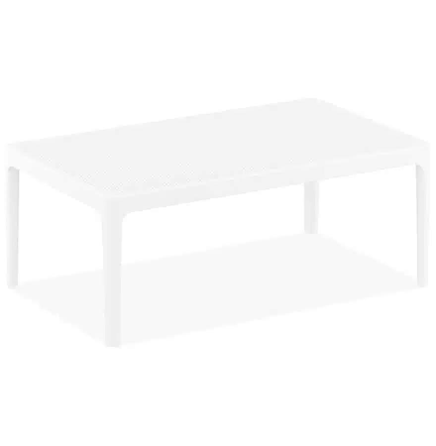 Table basse de jardin ‘DOTY’ blanche design – 100×60 cm