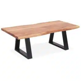 Table basse de salon ‘RAFA’ en bois massif et métal