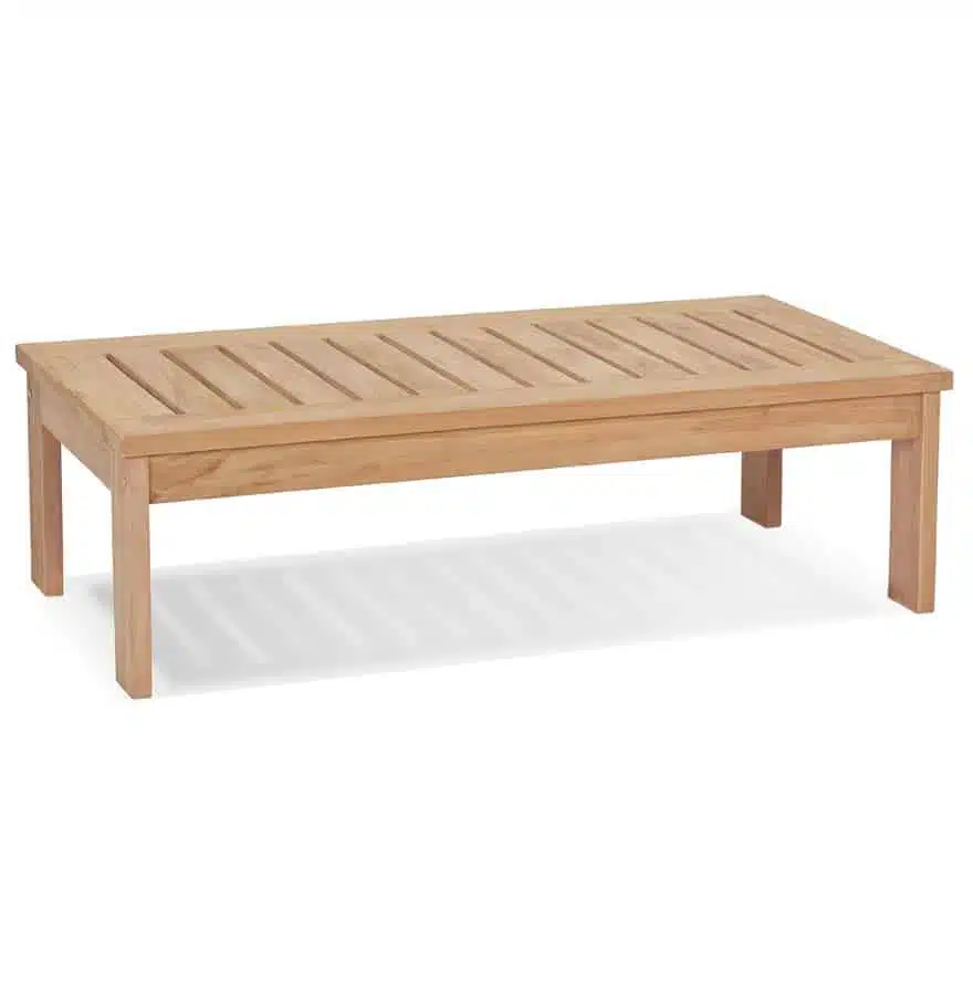 Table basse intérieure/extérieur ‘MALO’ en bois de Teck naturel