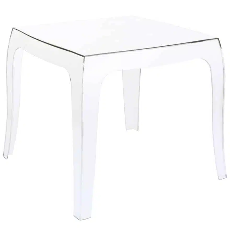 Table d’appoint ‘RETRO’ design transparente