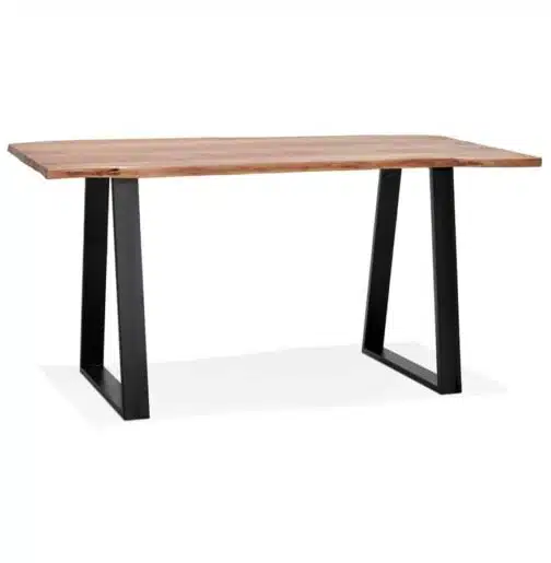 Table de bar haute 'RAFA' en bois massif et métal - 200x95 cm