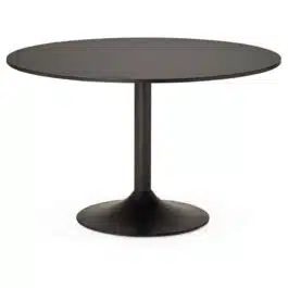 Table de bureau/à diner ronde ‘ATLANTA’ noire – Ø 120 cm