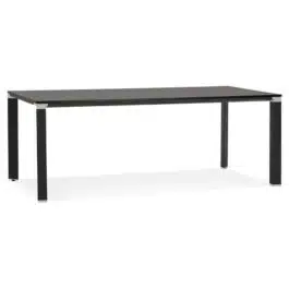 Table de réunion / à manger design ‘XLINE’ en bois noir – 200×100 cm
