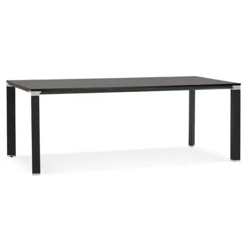 Table de réunion / à manger design 'XLINE' en bois noir - 200x100 cm