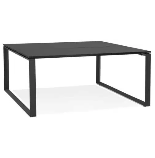 Table de réunion / bureau bench 'BAKUS SQUARE' noir - 140x140 cm