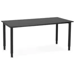 Table de réunion / bureau design ‘FOCUS’ noir – 160×80 cm