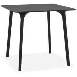 Table de terrasse carrée ‘LAGOON’ noire intérieur / extérieur – 80×80 cm
