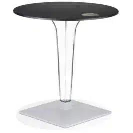 Table de terrasse ronde ‘VOCLUZ’ noire intérieur/extérieur – Ø 68 cm