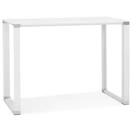 Table haute / bureau haut ‘XLINE HIGH TABLE’ en verre blanc – 140×70 cm