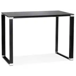 Table haute / bureau haut ‘XLINE HIGH TABLE’ en verre noir – 140×70 cm