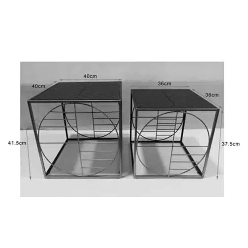 Tables basses Techno marbre set de 2 Kare Design