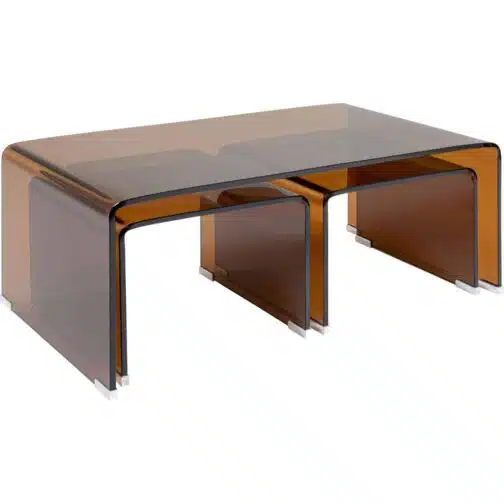 Tables basses Visible Amber set de 3 Kare Design