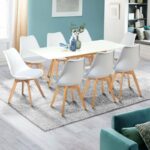Table Design Scandinave Extensible INGA 120-160 cm – Blanche