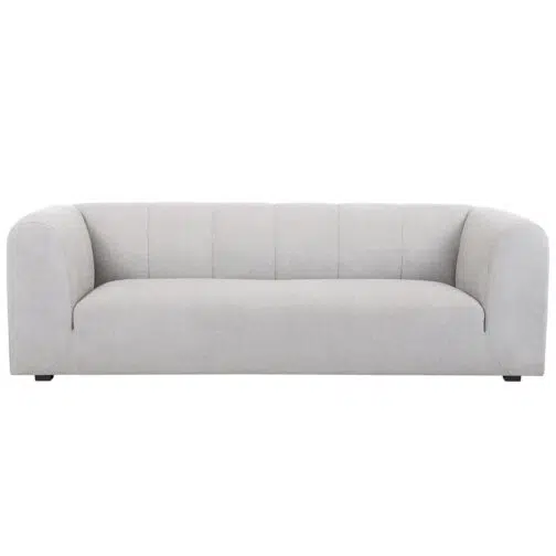 Canapé design en tissu gris 4 places OLIVEIRO