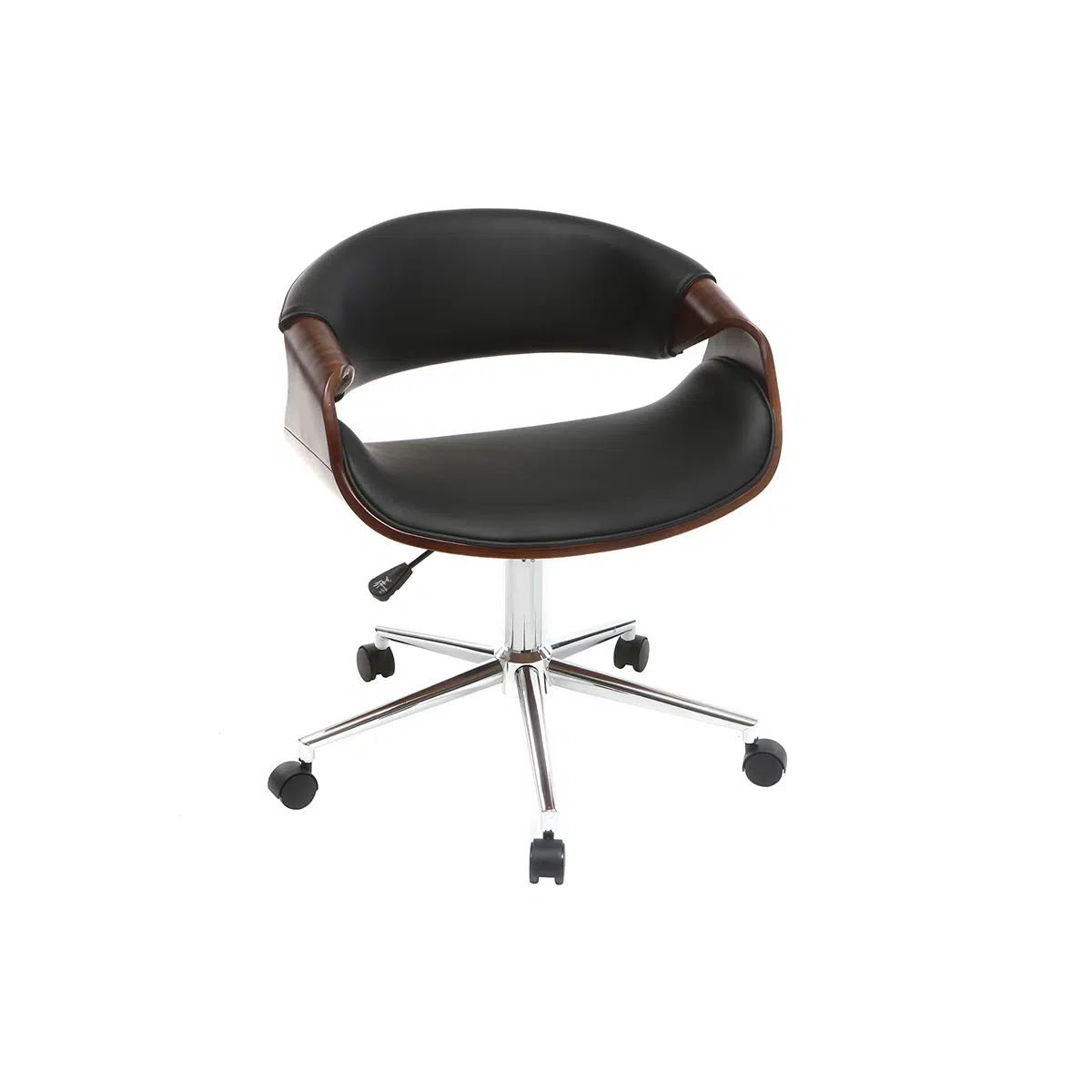 Chaise de bureau à roulettes design noir