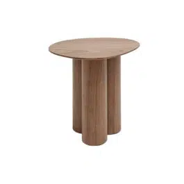 Table d’appoint design bois foncé noyer L44 cm HOLLEN