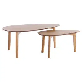 Tables basses gigognes scandinaves bois clair chêne (lot de 2) ARTIK