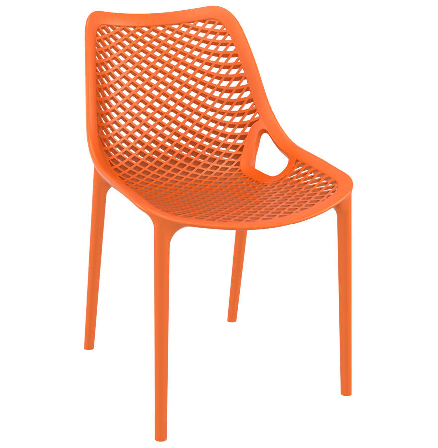 Chaise moderne 'BLOW' orange en matière plastique