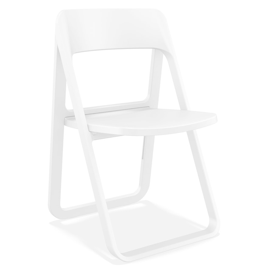 Chaise pliable intérieur / extérieur 'SLAG' en matière plastique blanche