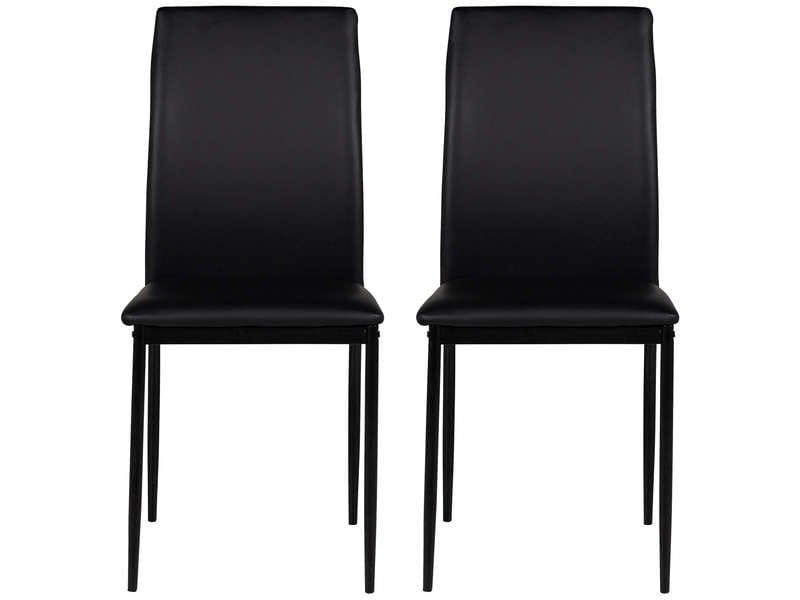 Lot de 2 chaises polyurÃ©thane LOU coloris noir