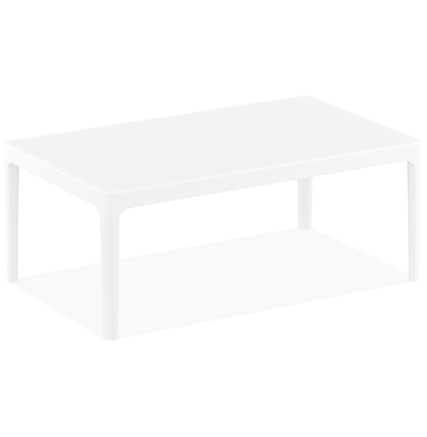 Table basse lounge HOUSTON blanche – Ø 90 cm